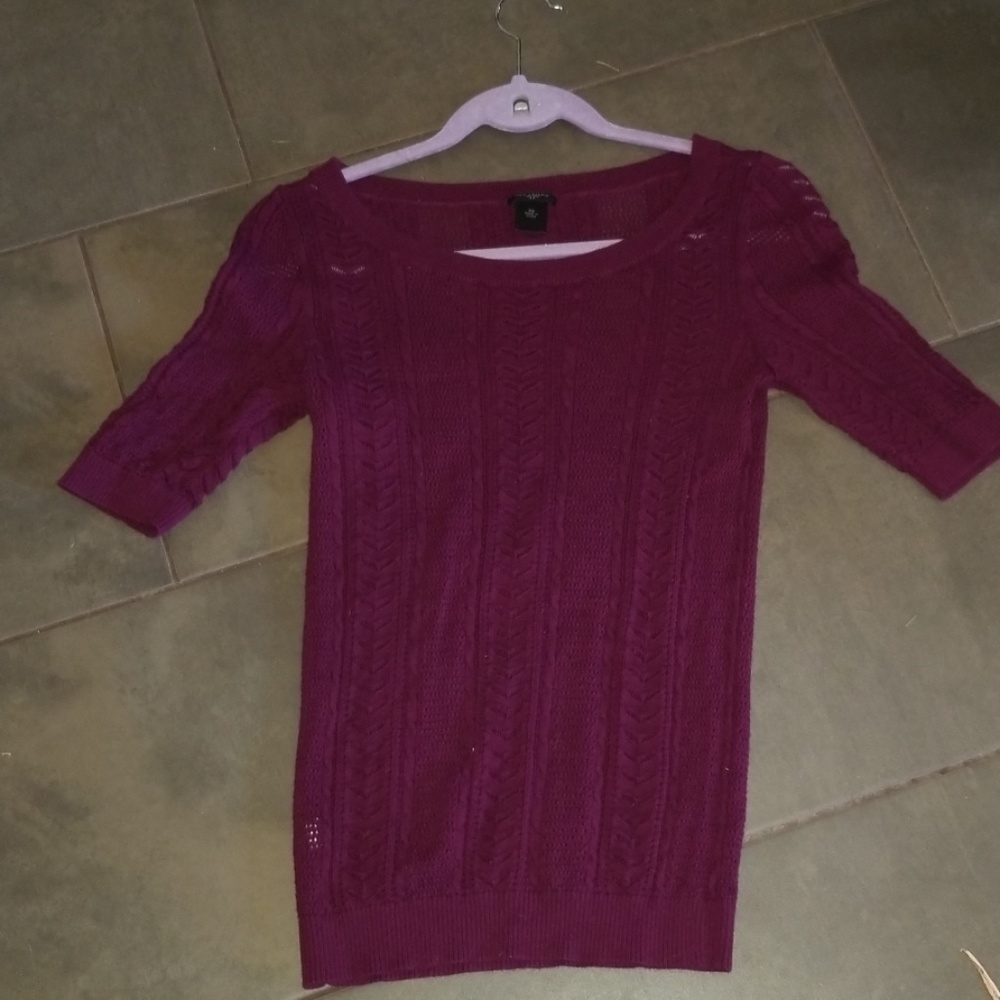 Ann Taylor purple knot sweater